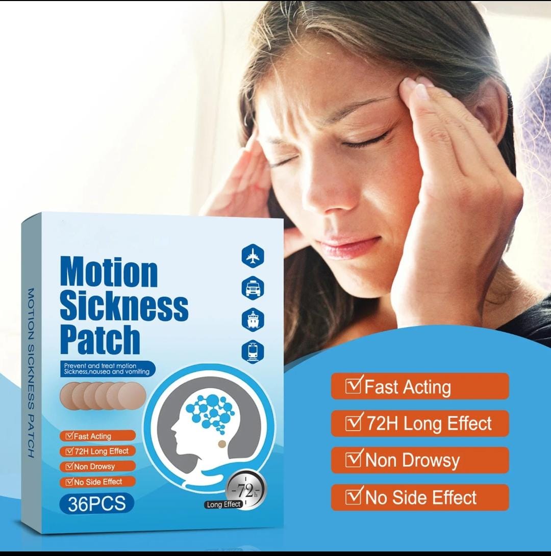 36 Pack Motion Sickness Relief Patches | Easy & Comfortable Travel Solution