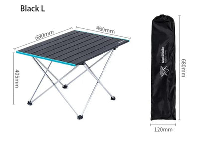 Foldable Top Notch Quality Mini Camping Tables | Aluminum Roll Up Picnic Table with Carry Bag | 58x42x38cm & 68x46x40cm