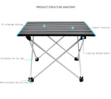 Foldable Top Notch Quality Mini Camping Tables | Aluminum Roll Up Picnic Table with Carry Bag | 58x42x38cm & 68x46x40cm