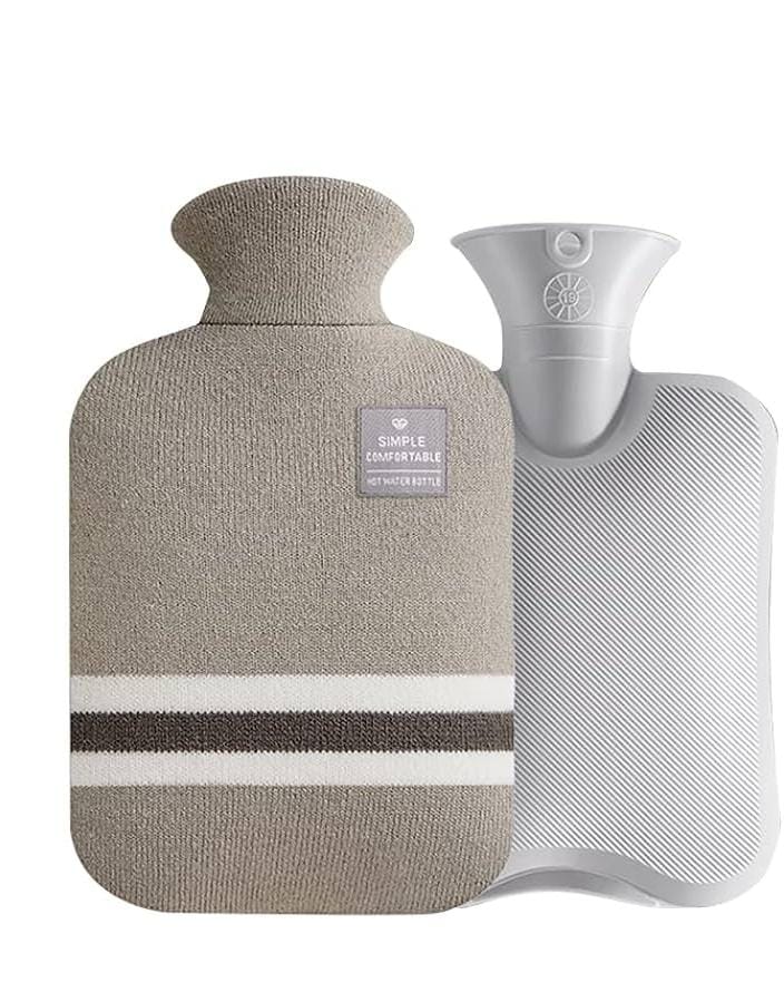 Cloth Covered Hot Water Bottle Bag | Soft and Cozy Water Bottle Cover for Heat Therapy