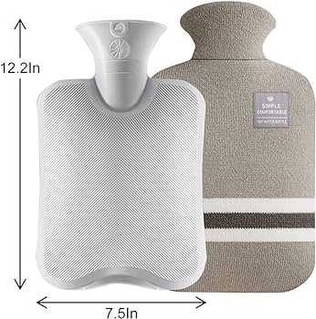 Cloth Covered Hot Water Bottle Bag | Soft and Cozy Water Bottle Cover for Heat Therapy