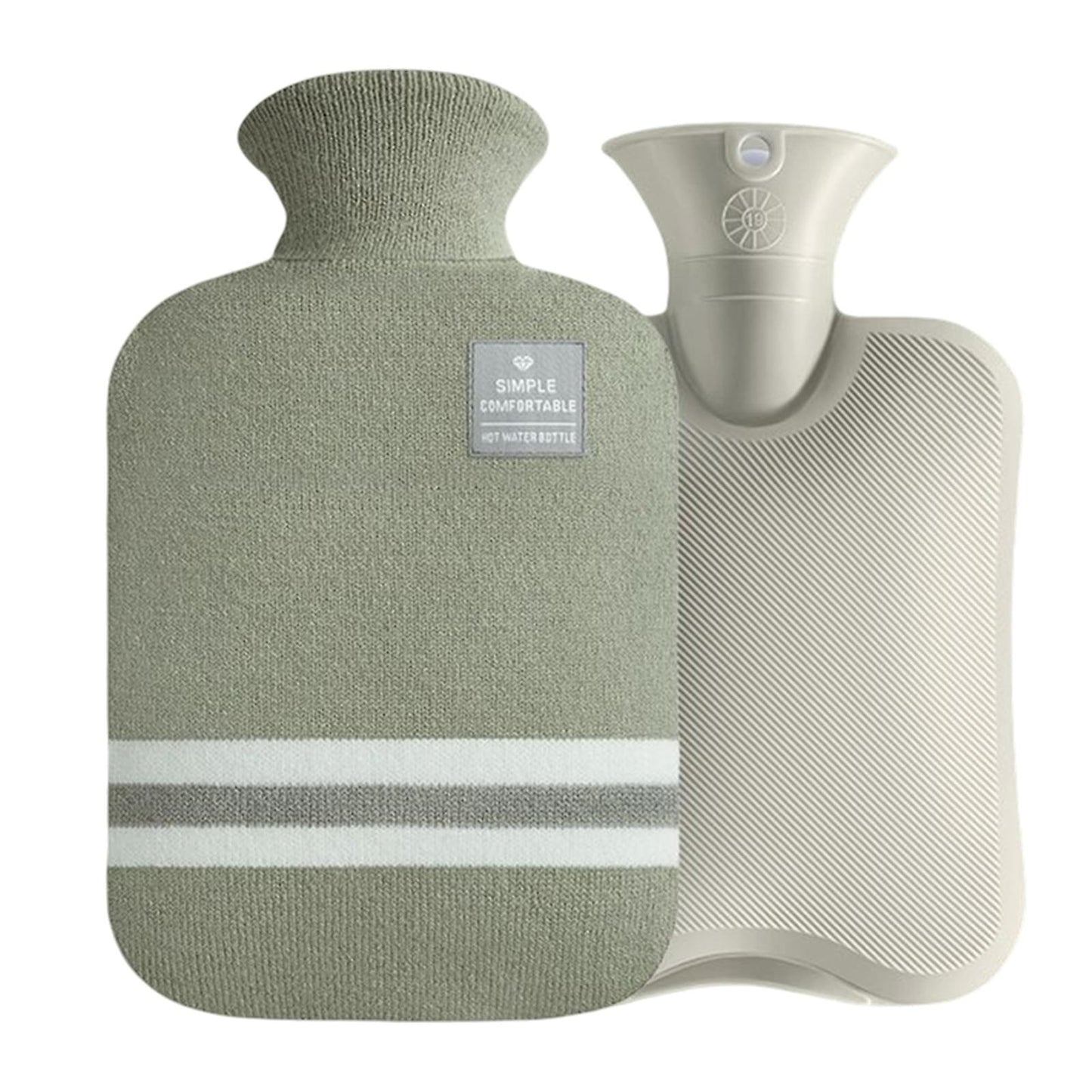 Cloth Covered Hot Water Bottle Bag | Soft and Cozy Water Bottle Cover for Heat Therapy