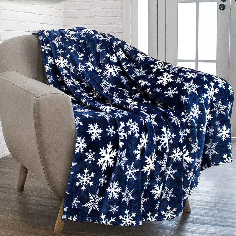 Premium Christmas Sherpa Fleece Throw Blanket | Soft Flannel Blanket for Couch, Bed, Travel, and Picnic | 100x130 cm Cozy Bed Décor