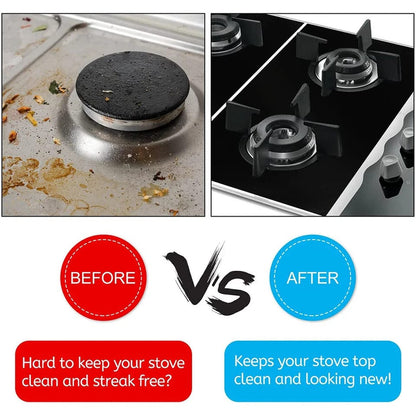 1 Set 5 Hole Gas Stove Pad Protective Cover | Kitchen Cleaning Anti-Dirty NonStick Reusable Stovetop Scratch Protector Pads