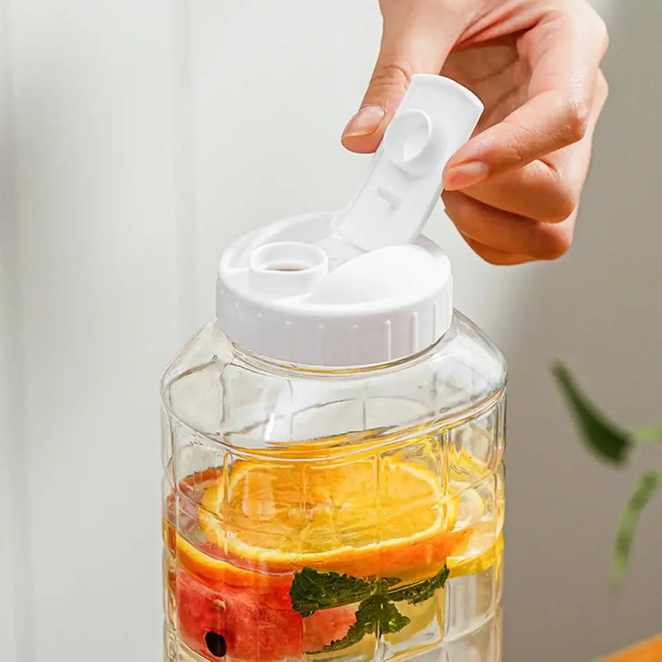 1500ml Iced Beverage Dispenser | Clear Heat Resistant Lemon Kettle | Iced Tea Pitcher for Refrigerator Use