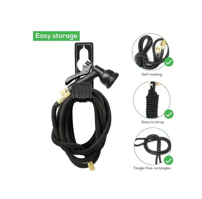 Telescopic Garden Hose and Water Gun Kit | Expandable Hose with Spray Gun & Storage Accessories