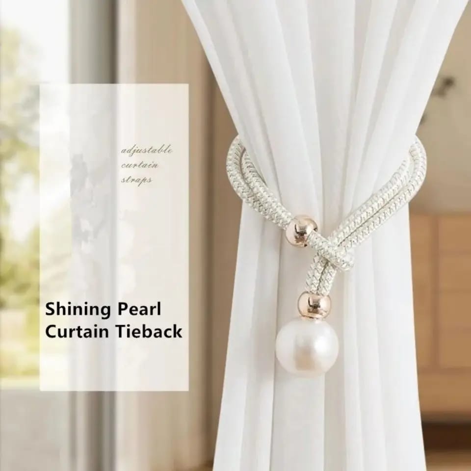 Elegant Curtain Holders (Pair - 2pcs) | Available in Grey, Green, Cream White