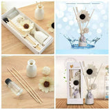 Aroma Ceramic Reed Diffuser | 30ml Home Fragrance with Natural Sticks | Scents: Jasmine, Osmanthus, Rose, Lily, Lavender