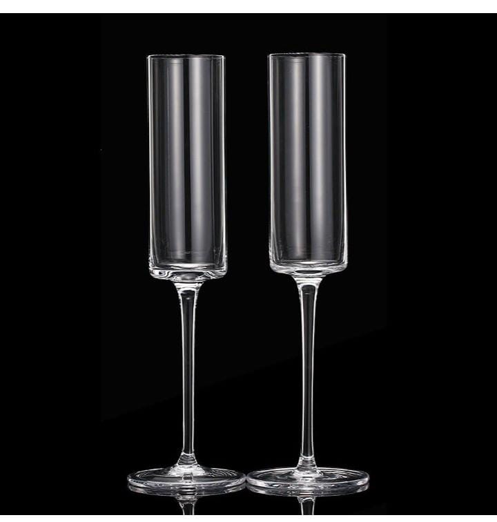 Polycarbonate Champagne Flute Glasses | Set of 6 Clear Acrylic Toasting Glasses | 150ml Capacity