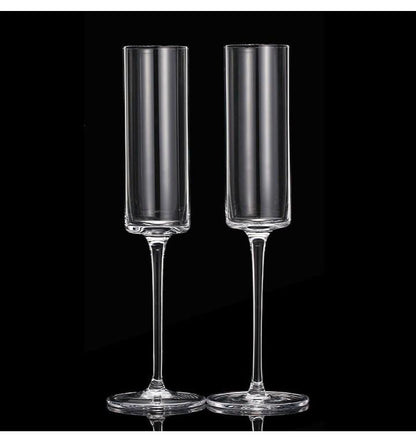 Polycarbonate Champagne Flute Glasses | Set of 6 Clear Acrylic Toasting Glasses | 150ml Capacity