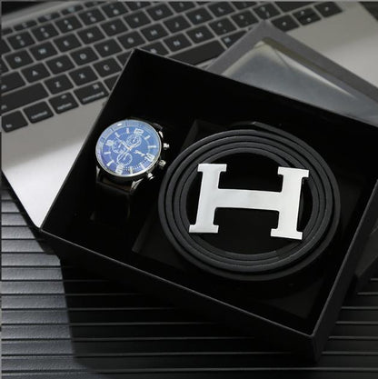 Men’s Exquisite Watch, Belt Business Gift Set | Perfect for Special Occasions