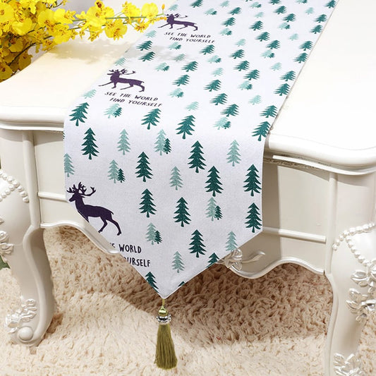 200cm Christmas Table Runner for 10 Seater Dining Table | Festive Holiday Dining Decor