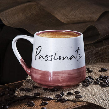 Message Mug | Round Ceramic Mug with Passionate Message | 6pcs Set