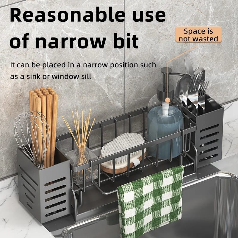 Stainless Steel Self Draining Sink Draining Rack | Durable Kitchen Organizer for Efficient Drying