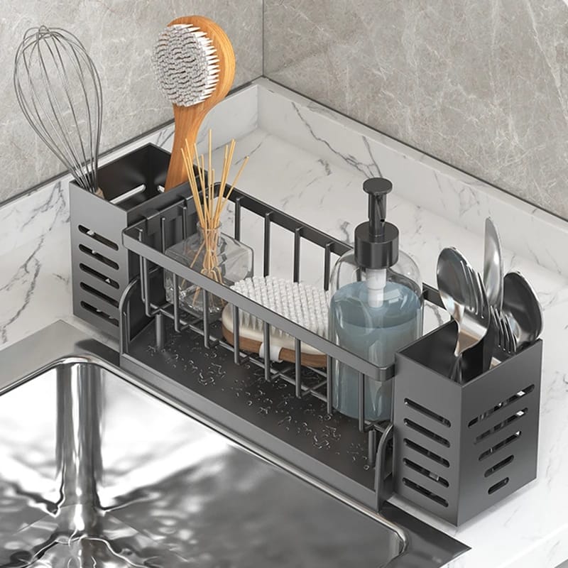 Stainless Steel Self Draining Sink Draining Rack | Durable Kitchen Organizer for Efficient Drying