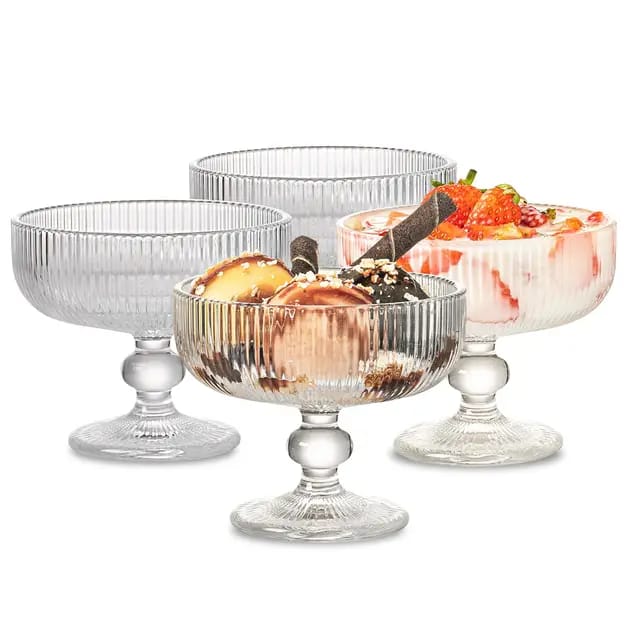 320ml Glass Dessert Bowl | Versatile Bowl for Snacks, Nuts, Milkshakes, Condiments & Salad