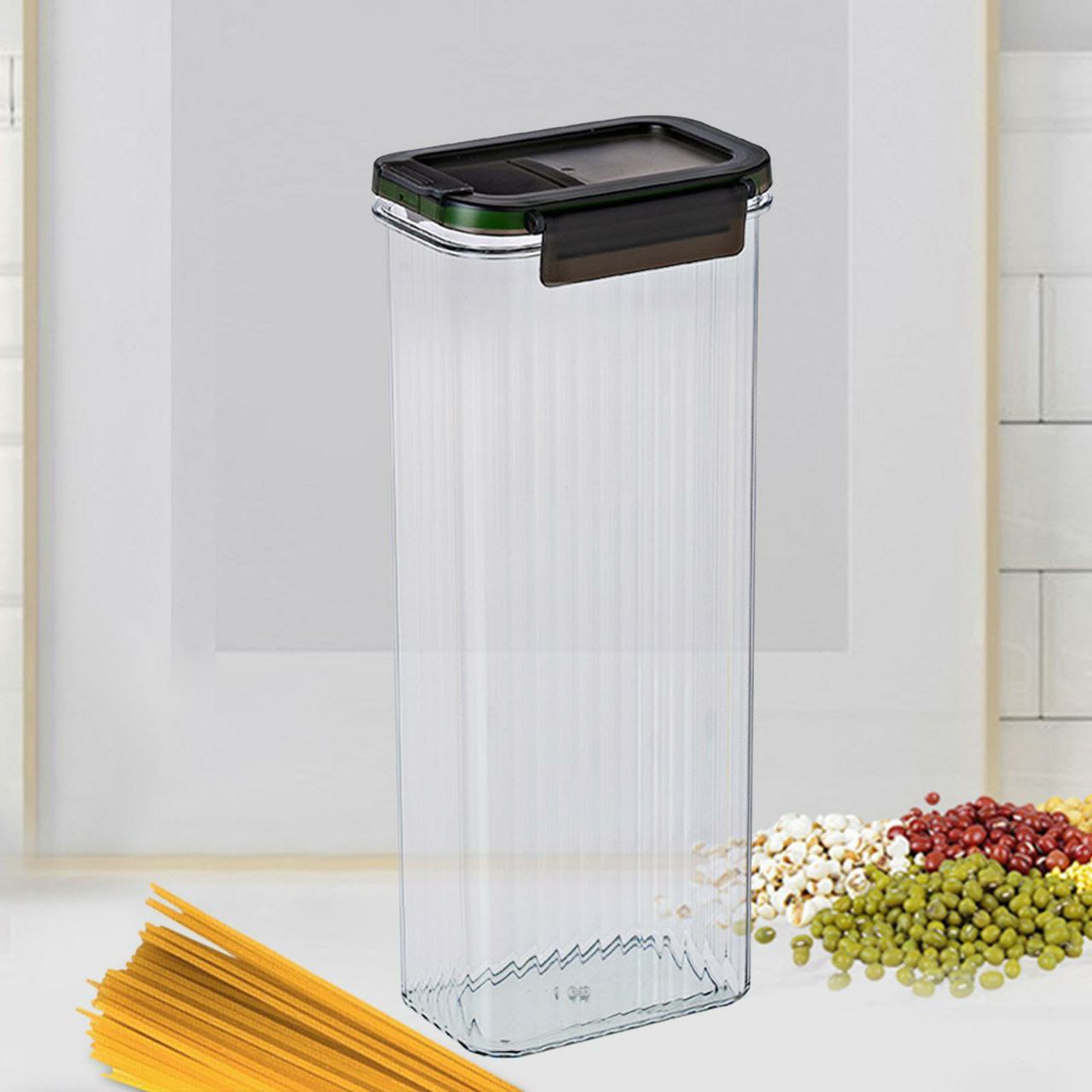 Airtight Multipurpose Storage Jar | 29cm PP Container for Spaghetti, Cereals, and Food Storage with Durable Lid