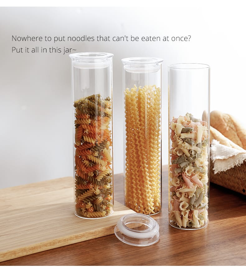 Food Storage Container | Sealed Glass Jar for Kitchen | Refrigerator Storage Canister for Tea, Coffee, Pasta, and Candy