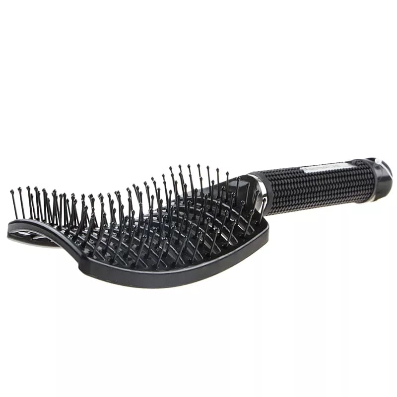 Curved Vented Professional Detangling Comb | Hair Care Tool | Available in Black & Grey