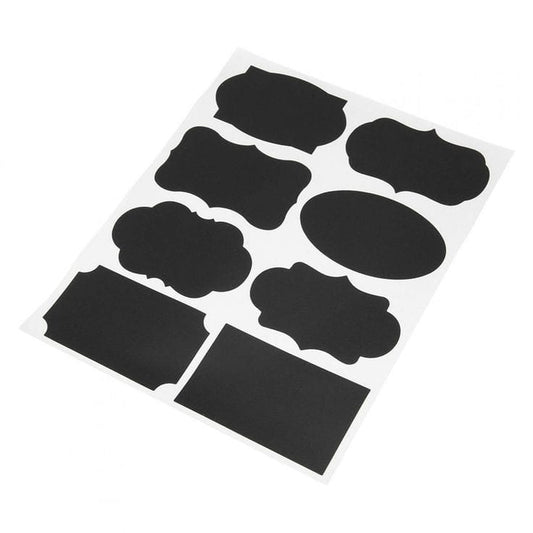 80pcs Pantry Stickers/Organizing Labels | Black & Brown | 3.5x5.5 cm | Includes Pen