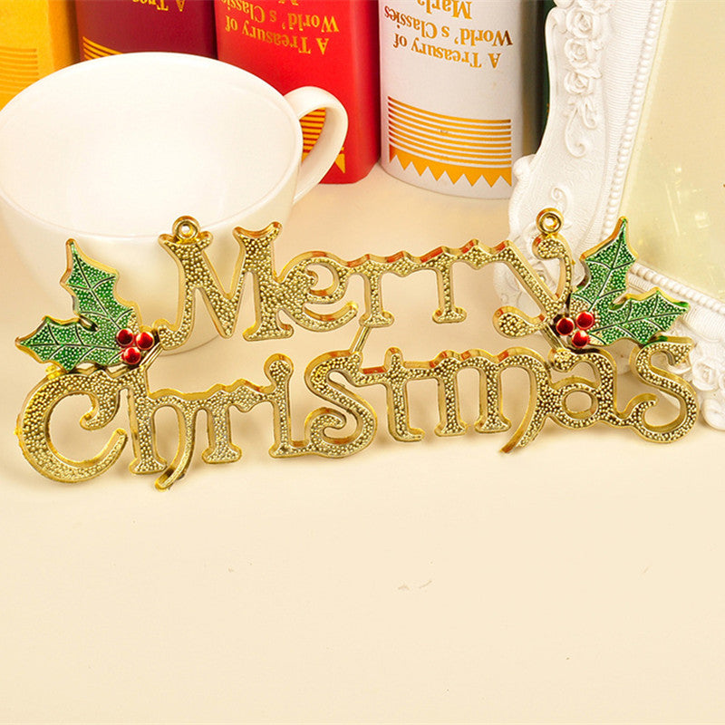 1pc Merry Christmas Letter Hanging Sign | Gold & Silver Xmas Tree Pendant | Alphabet Door & Window Ornament | New Year Decorations (20cm & 25cm)