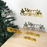 1pc Merry Christmas Letter Hanging Sign | Gold & Silver Xmas Tree Pendant | Alphabet Door & Window Ornament | New Year Decorations (20cm & 25cm)