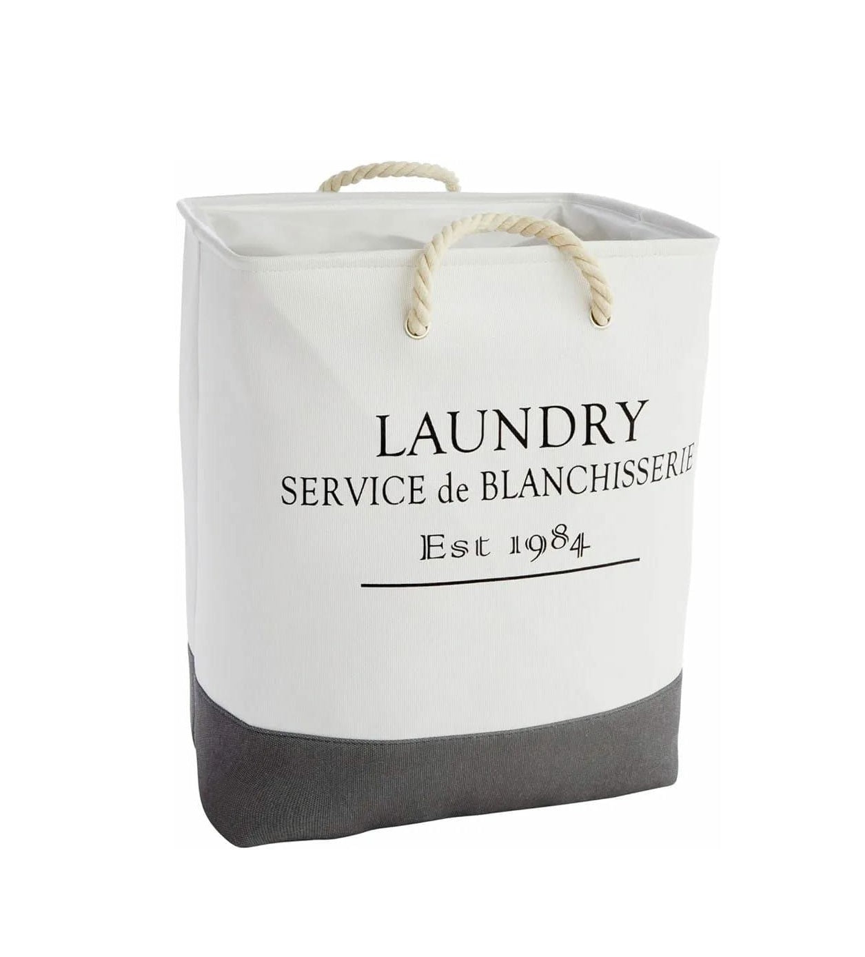 Canvas Laundry Basket | MultiPurpose Basket with Handle | 60L Capacity | 40x40x38cm