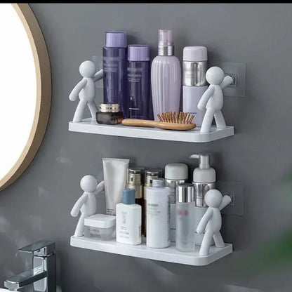 New Creative Storage Shelves | Cute White Doll Storage Stand Holder | Home & Cosmetic Storage Racks