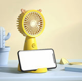 Handheld USB Mini Fan | Portable USB Charging Fan with Stand & Phone Holder | Creative Mini Pocket Fan