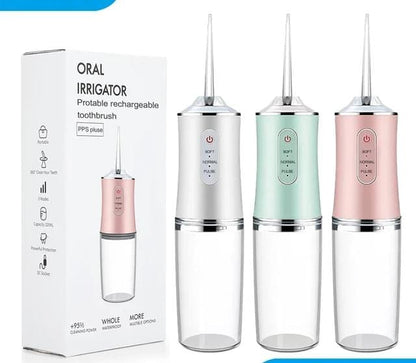 Single Nozzle Portable Oral Irrigator | USB Rechargeable Dental Water Flosser | Wireless Cordless Water Jet Floss for Teeth Whitening & Mouth Washing