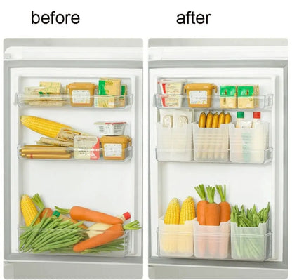 Refrigerator Food Fresh Storage Box | Fridge Side Door Organizer | Makeup & Stationery Organizer Set of 3