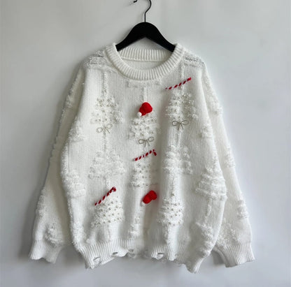 High Quality Adult Christmas Sweaters | Festive Red & White Holiday Knitwear