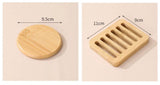 Eco Friendly Heavy Duty Bamboo Coasters | 6pcs Set with Holder Rack | Durable & Stylish Drink Coasters