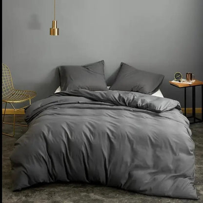 4pc Plain High Quality Duvet Cover Set (Soft Glam Edition) | Luxurious Microfiber Fabric | Complete Bedding Set