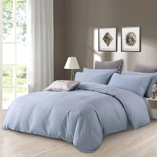 4pc Plain High Quality Duvet Cover Set (Soft Glam Edition) | Luxurious Microfiber Fabric | Complete Bedding Set