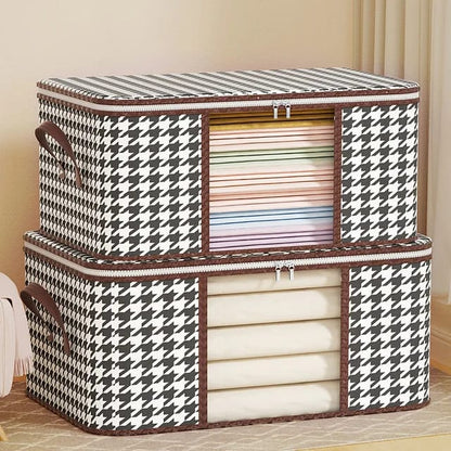 2in1 Foldable Large Cloth Organizer Storage Box | Durable Fabric Material | Space-Saving Design