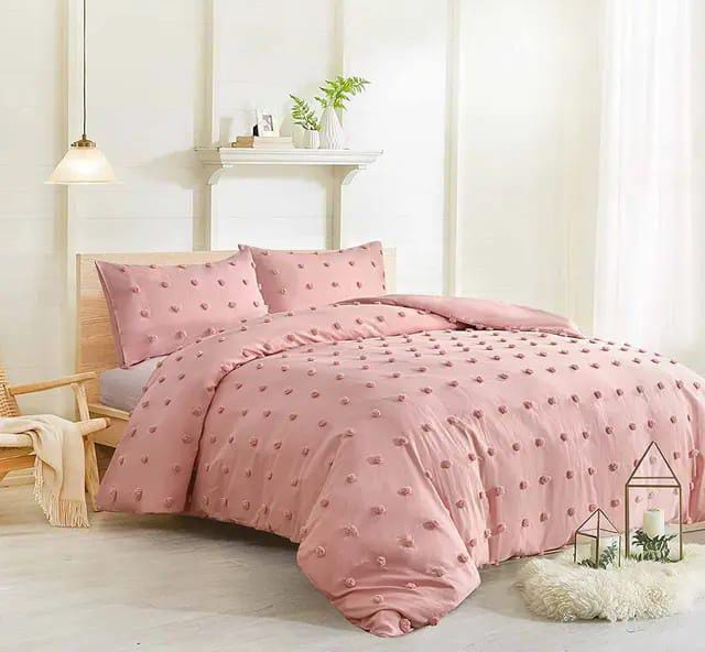 Luxury Tufted Comforter Bedding Set | Cozy Embroidered Microfiber for All Seasons | Sizes 6x6 & 6x7