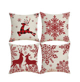 1pc Santa Claus Printed Christmas Cushion Cover | 45x45cm Pillow Case | Festive Home Decor