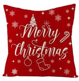 1pc Santa Claus Printed Christmas Cushion Cover | 45x45cm Pillow Case | Festive Home Decor