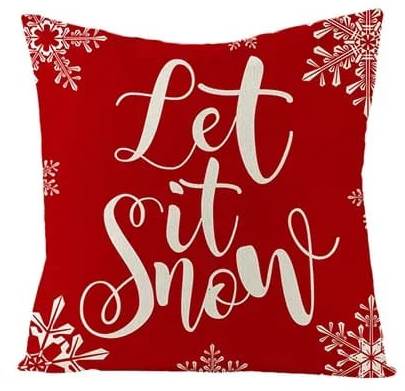 1pc Santa Claus Printed Christmas Cushion Cover | 45x45cm Pillow Case | Festive Home Decor