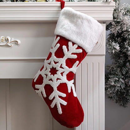 Set of 3 Big Christmas Decor Socks |  Festive Fireplace & Holiday Decor