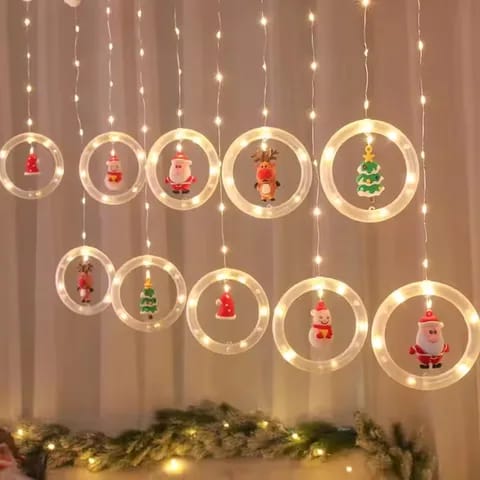 Santa Claus Garland Christmas Balls | Set of 10