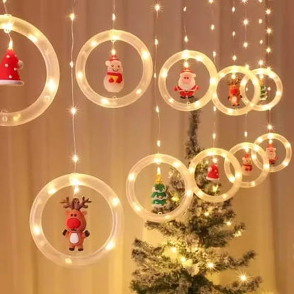 Santa Claus Garland Christmas Balls | Set of 10