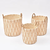 Set of 3 Handmade Stackable Baskets | Stylish Home Storage