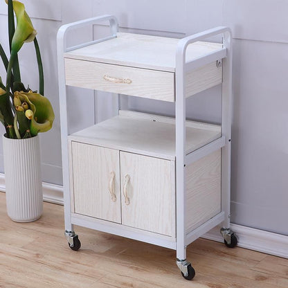 Multipurpose Trolley Cart | Versatile Organizer with Wheels |  84x50x33cm | White & Black