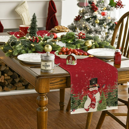 Christmas Table Runner | 33x183cm Linen Tablecloth