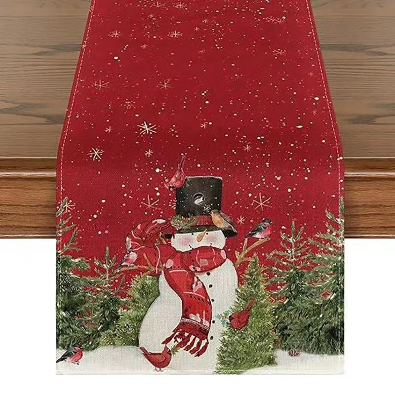 Christmas Table Runner | 33x183cm Linen Tablecloth