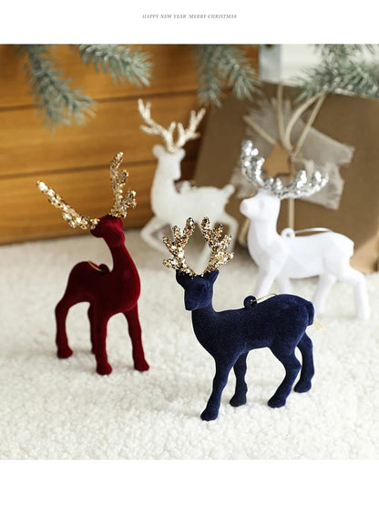 1pc Christmas Elk Decoration Christmas Deer Plastic Hanging Decorations