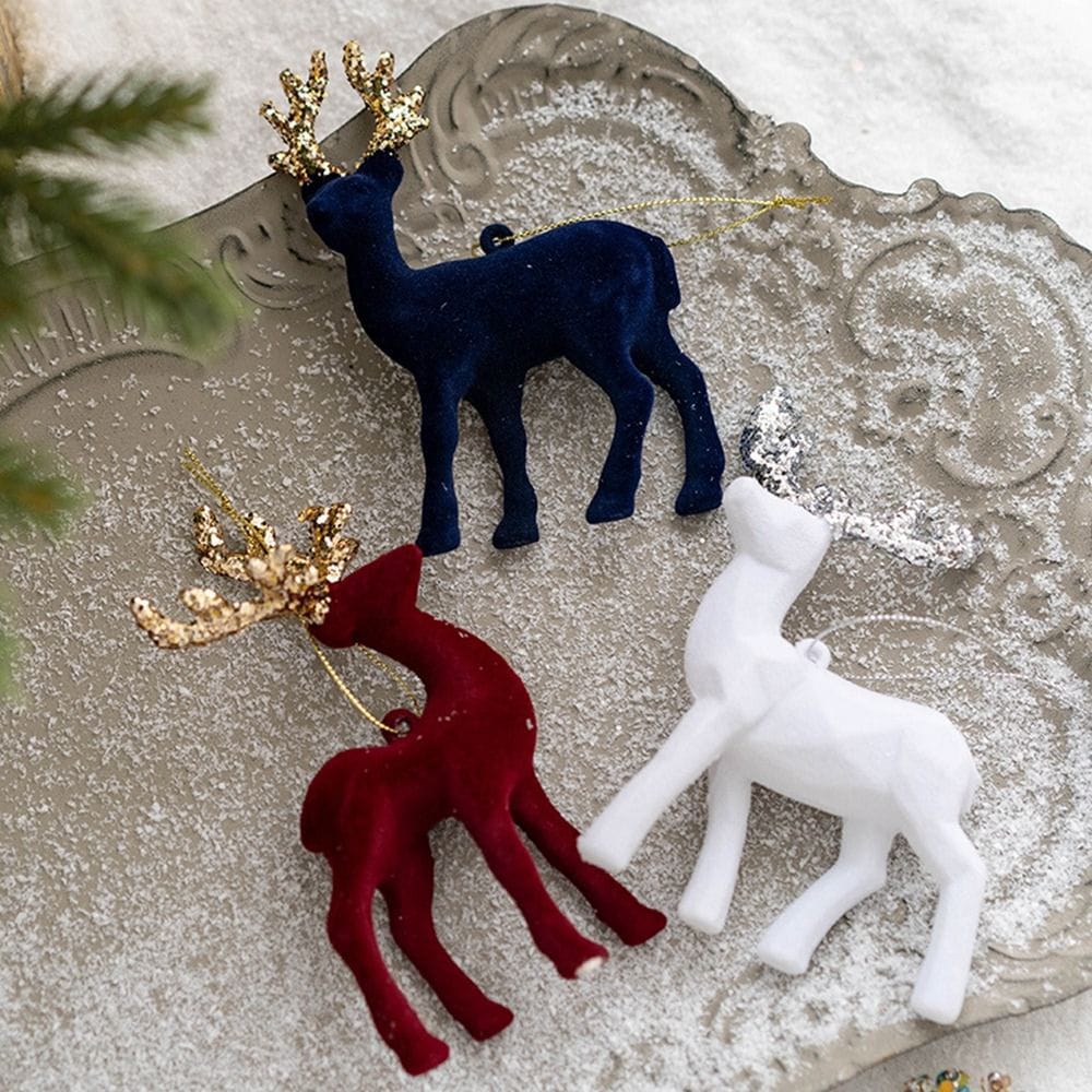 1pc Christmas Elk Decoration Christmas Deer Plastic Hanging Decorations