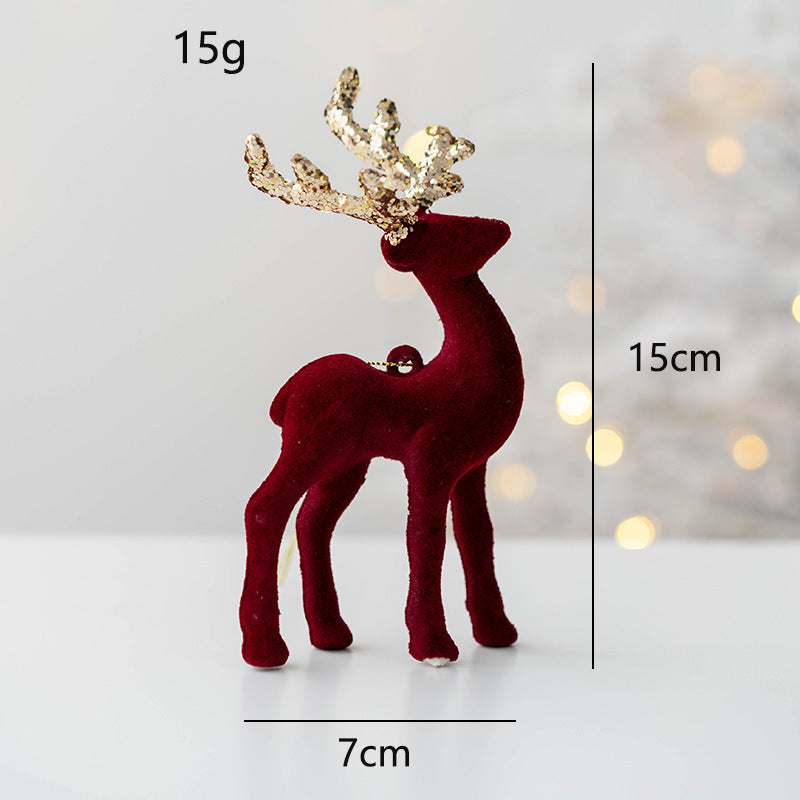 1pc Christmas Elk Decoration Christmas Deer Plastic Hanging Decorations